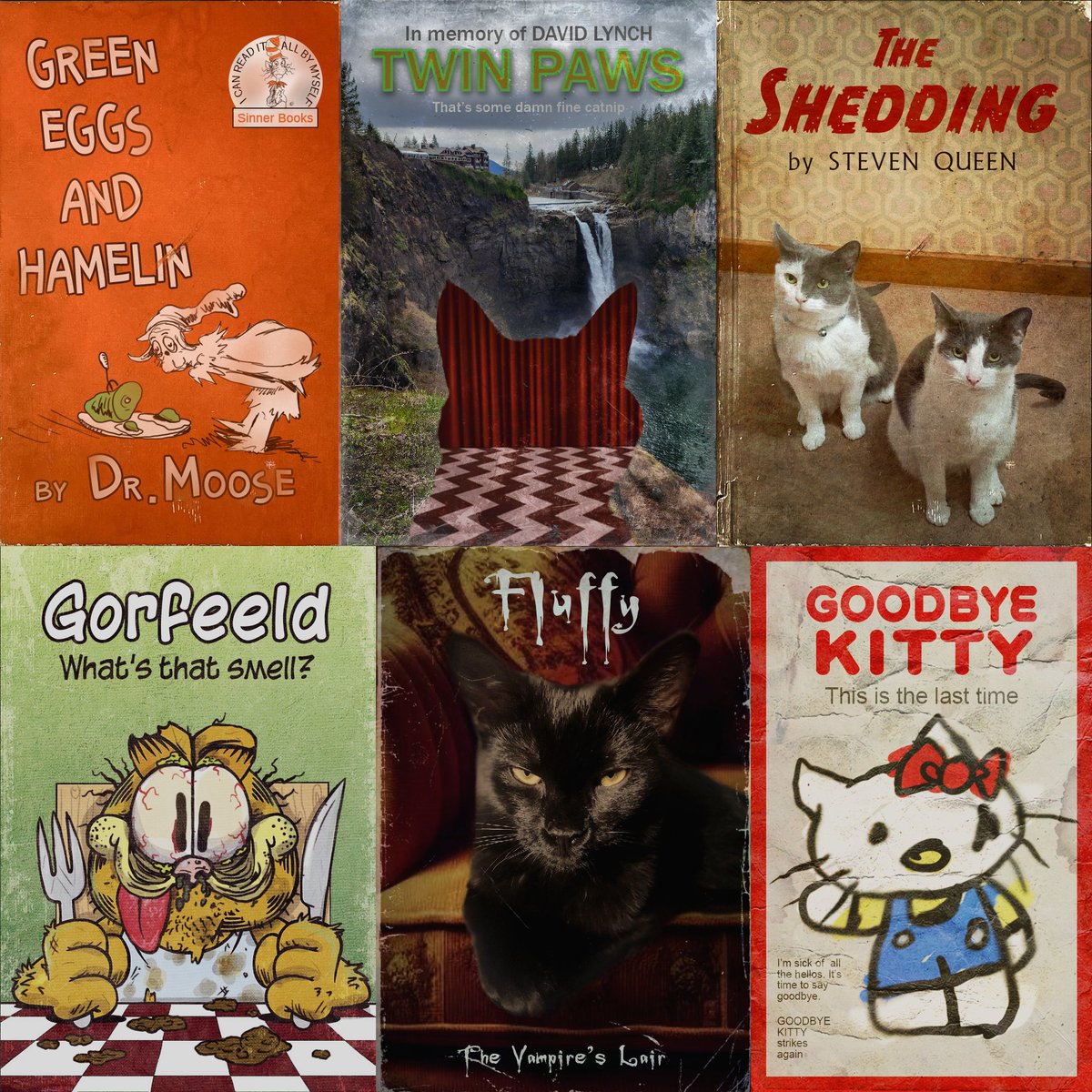 WitherStudios's tweet image. Working on some book covers for environment props in The House of Hamelin! This is another place your cats might appear in the game馃樅