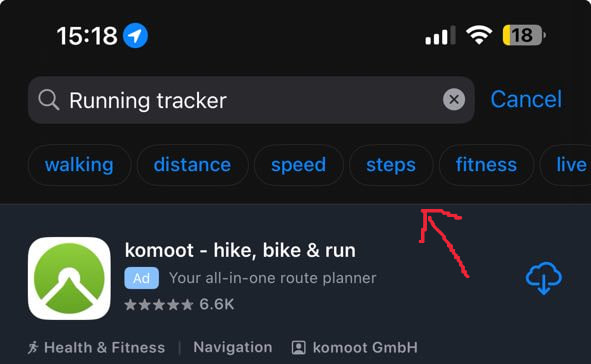 Facets in the App Store function like search terms suggestions:
When searching for running tracker, clicking on walking will perform a search for running walking tracker.

We’re preparing this data for ASO.dev’s next release.