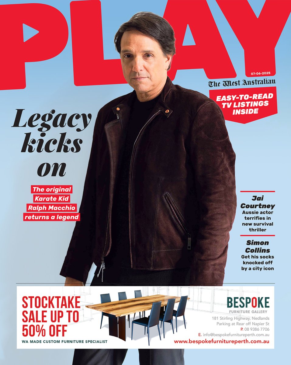 reduxpictures's tweet image. Photo of Ralph Macchio by Graham Dickie/The New York Times/Redux on the cover of The West Australian Play magazine, June 7, 2025 issue (via our Australian partner Headpress) #grahamdickie @nytimesphoto #headpress @westaustralian