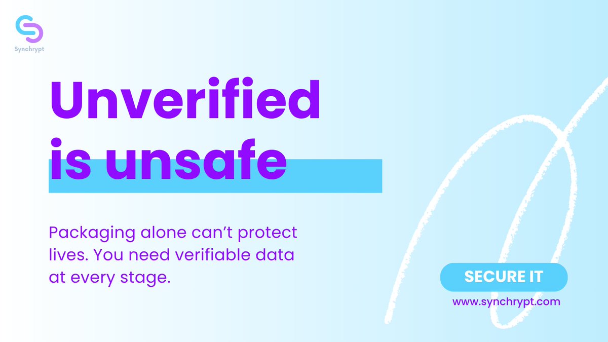 Synchrypt's tweet image. A scan a day keeps fake meds away.

#SafeMeds #VerifiedDrugs #ScanForTruth #NoToFakes #Synchrypt