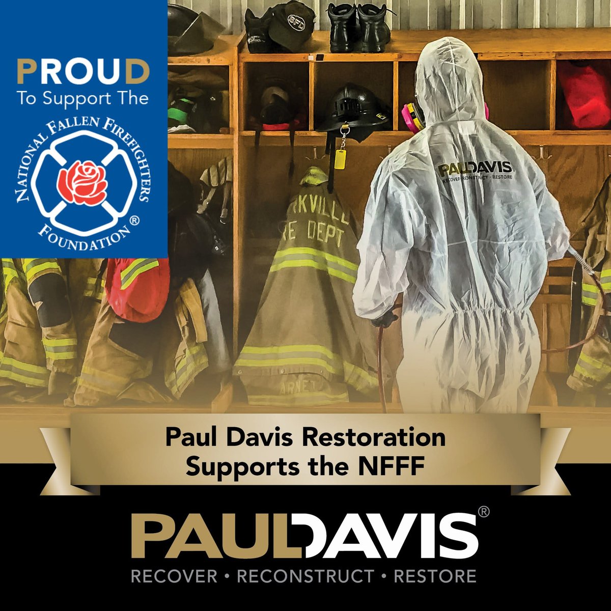 Paul Davis encourages you to learn the mission of the National Fallen Firefighters Foundation. Paul Davis has been a proud sponsor of the National Fallen Firefighters Foundation since 2018.