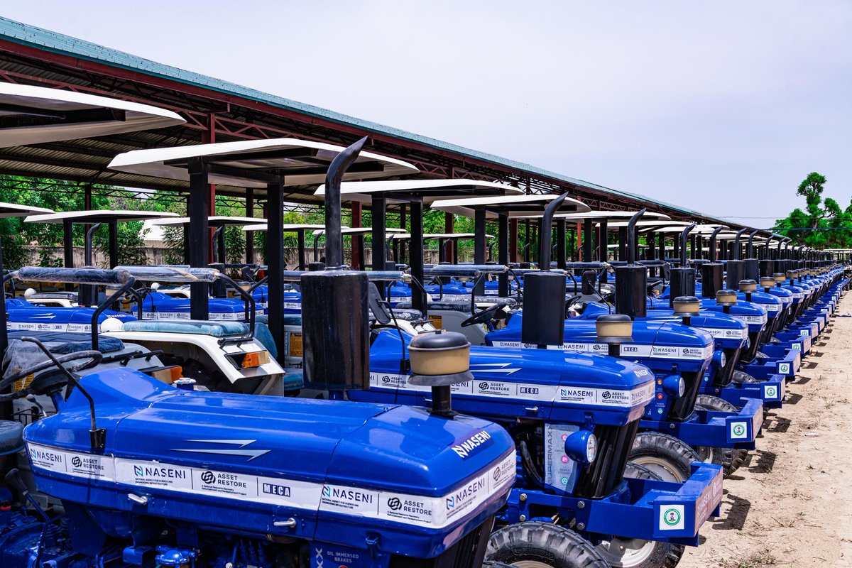 These 375 tractors, once unserviceable and later submerged during the recent floods in Borno State, have now been restored under <a href="/NASENIHQ/">NASENI</a> ’s National Asset Restoration Programme. 

This initiative is powered by homegrown Nigerian solutions and anchored on the Agency’s 3Cs