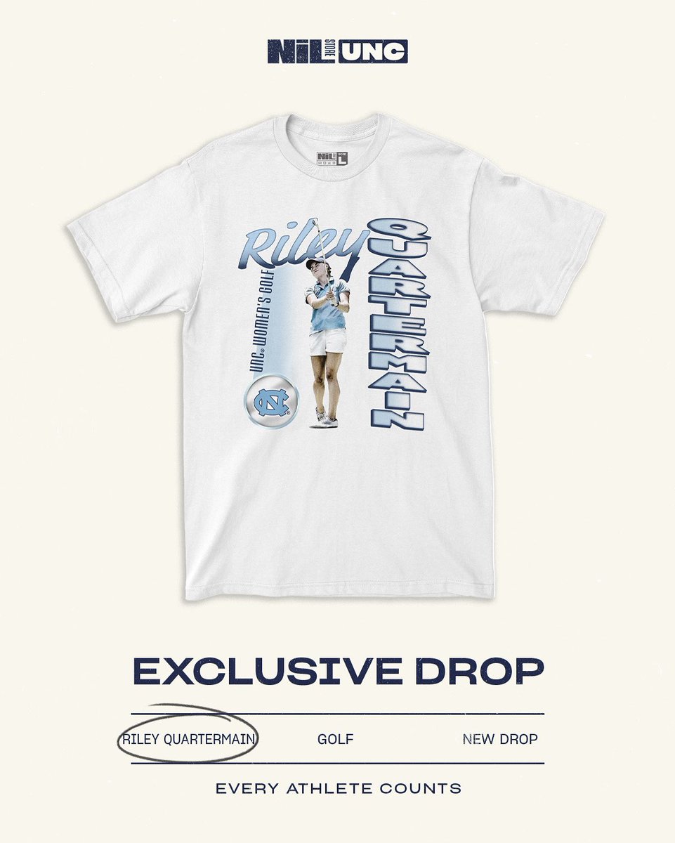 uncnilstore's tweet image. NEW Riley Quartermain exclusive!
Get all your Women’s Golf merch at the UNC NIL Store
unc.nil.store/products/exclu…