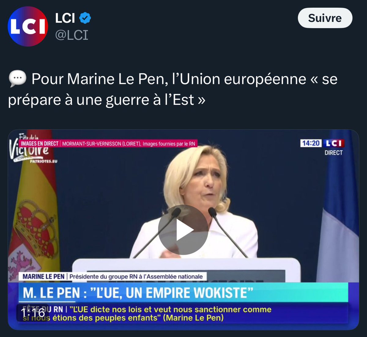 VolodimirZelen1's tweet image. 🤬 Marine Le Pen est IGNOBLE : la Russie se prépare à nous attaquer et la délinquante explique que c’est DE NOTRE FAUTE ! Si Poutine attaque un jour, elle soutiendra les soldats russes. Les collabos c’est ça, les patriotes, c’est ceux qui soutiennent NOS soldats ! 🇫🇷