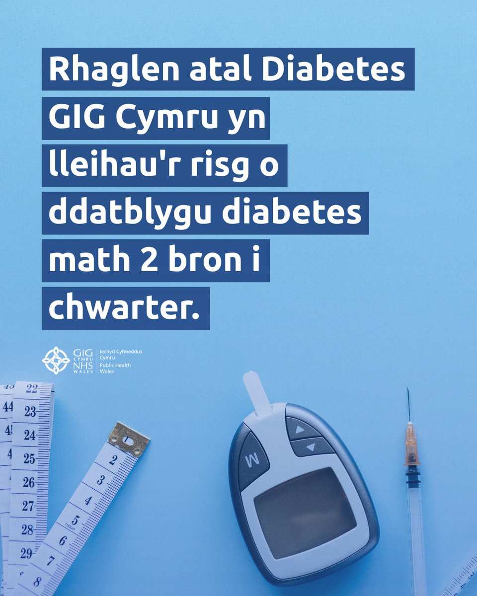 Mae'n wythnos ymwybyddiaeth am ddiabetes! 💙 

Gyda rhaglen atal diabetes Gwasanaeth Iechyd Cymru, mae 23% yn llai o'r bobl sydd â'r cyflwr cyn-ddiabetes yn mynd ymlaen i ddatblygu'r clefyd 👇

icc.gig.cymru/newyddion1/rha…