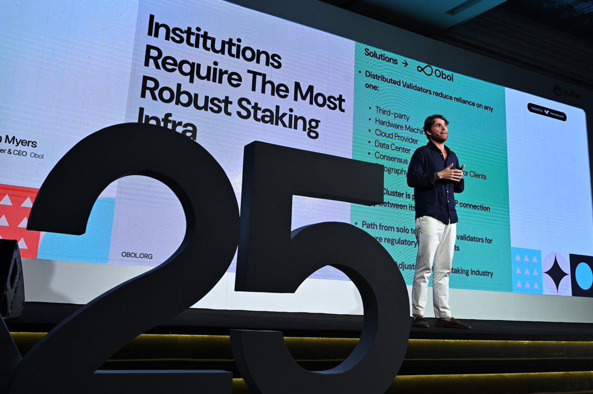 Staking Summit (@stakingsummit) on Twitter photo Staking’s fourth wave is here — and it’s institutional.
At Staking Summit Dubai 2025, <a href="/StakeETH/">Collin Myers</a> @obol_collective showed how DVT powers:
→ Uptime + key security for custodians
→ Private clusters for regulated clients
→ Standards institutions can trust
🎥see Collin's full Staking’s fourth wave is here — and it’s institutional.
At Staking Summit Dubai 2025, <a href="/StakeETH/">Collin Myers</a> @obol_collective showed how DVT powers:
→ Uptime + key security for custodians
→ Private clusters for regulated clients
→ Standards institutions can trust
🎥see Collin's full