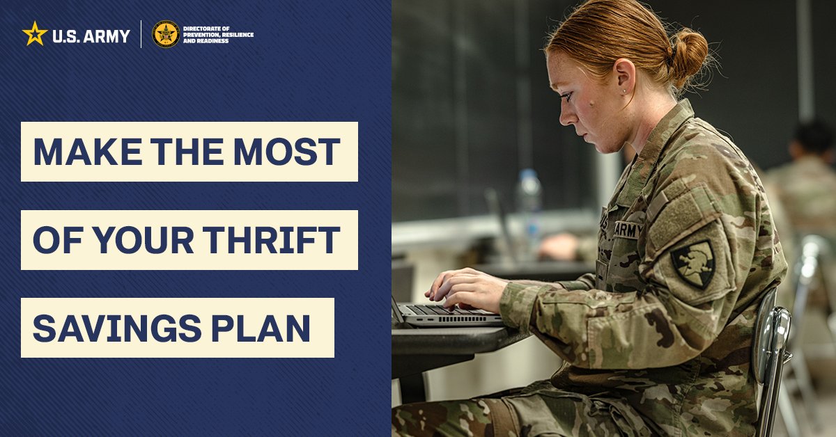 Directorate of Prevention, Resilience & Readiness (@armyresilience) on Twitter photo Want to know how to make the most of the Thrift Savings Plan? Explore webinars, scheduled trainings and more to grow your money: tsp.gov <a href="/tsp4gov/">Thrift Savings Plan</a> Want to know how to make the most of the Thrift Savings Plan? Explore webinars, scheduled trainings and more to grow your money: tsp.gov <a href="/tsp4gov/">Thrift Savings Plan</a>