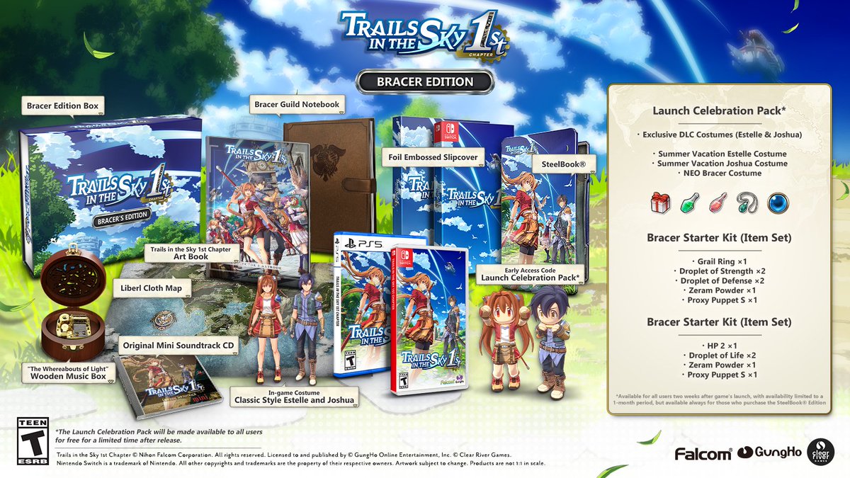 GungHo_America's tweet image. Brace yourself for adventure! ⚔️

The #TrailsintheSky1st Bracer Edition pre-orders will be open in one week, starting June 17, 2025 ⭐

More info: loom.ly/gTC0Cb8