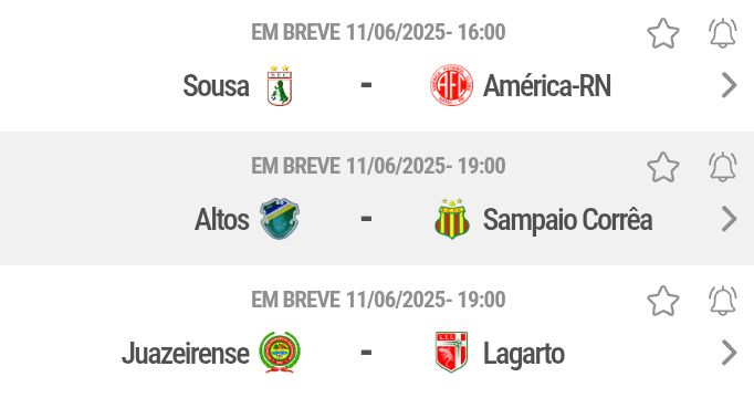 Série D - próxima rodada