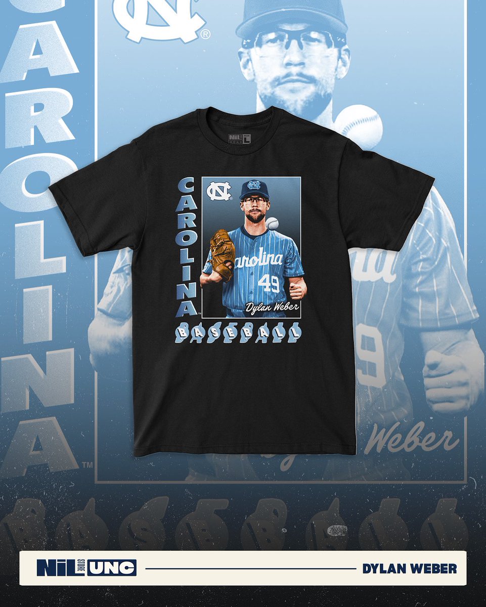 uncnilstore's tweet image. Celebrate a great season from Carolina Baseball with Dylan Weber merch! unc.nil.store/products/exclu…