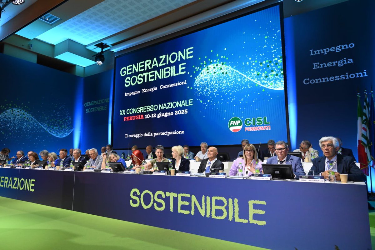 La leader della #Cisl  #DanielaFumarola  è oggi a Perugia dove concluderà in serata i lavori della prima giornata del XX Congresso Nazionale della Fnp Cisl. 
<a href="/FnpCisl/">Fnp Cisl</a>  #ilcoraggiodellapartecipazione 
#generazionesostenibile