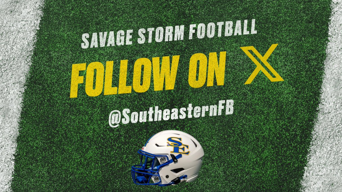 GoSoutheastern's tweet image. 🚨 Attention Savage Storm Football Fans 🚨

Follow their new @X account @SoutheasternFB for all things Southeastern Football! 

#TakeCover