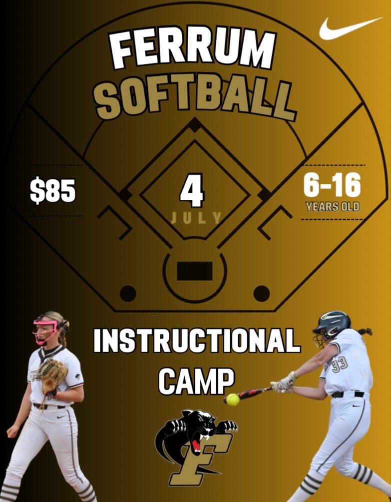 FERRUM SOFTBALL INSTRUCTIONAL CAMP JULY 4th SOFTBALL FUN!! SPOTS ARE FILLING UP FAST!!! Click link to register: register: payit.nelnet.net/form/tOKrVuWg