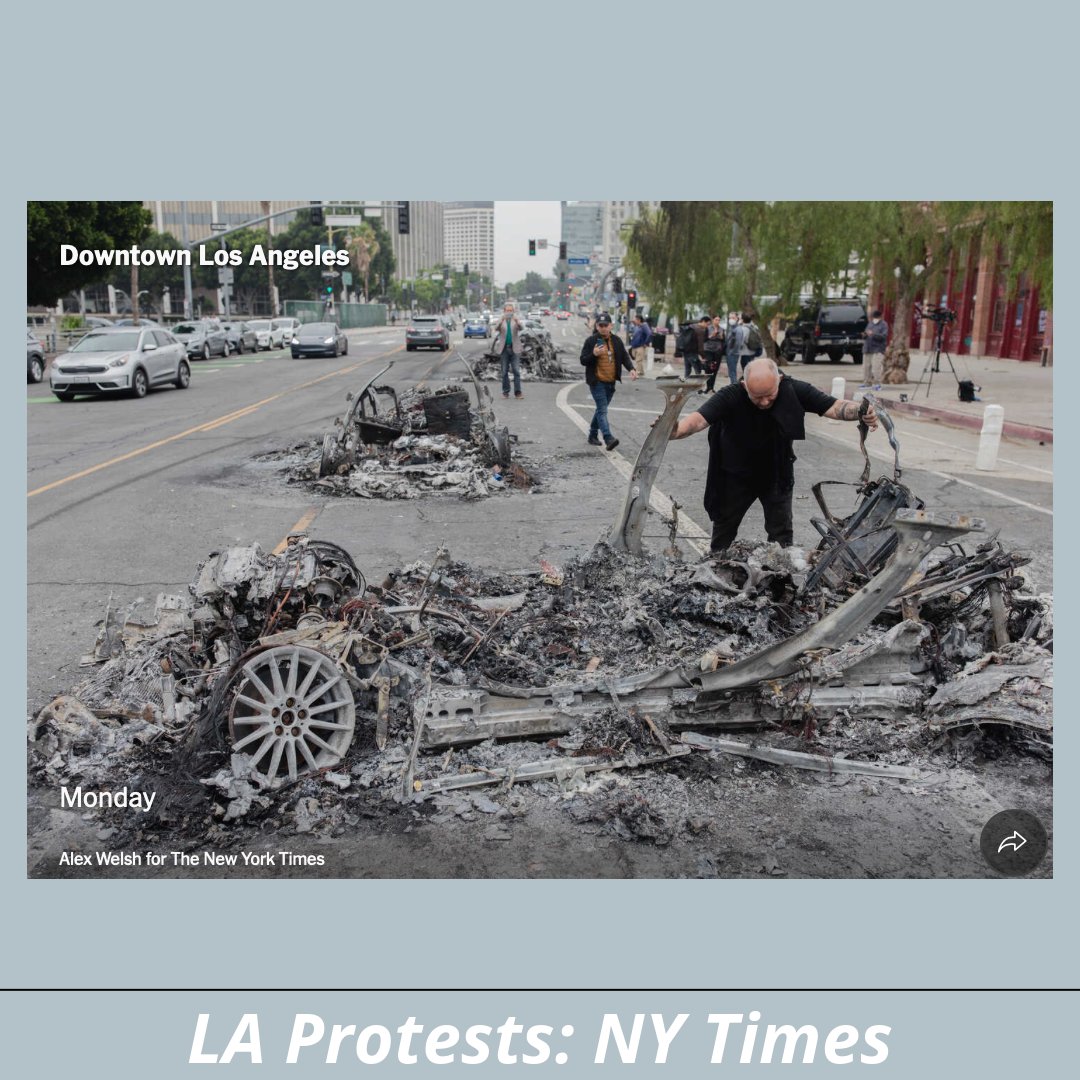 DrSturg's tweet image. Media tend to use conflict frames when covering protests. This can cause you to think an event is more dramatic or impactful than it actually is. #LAProtest