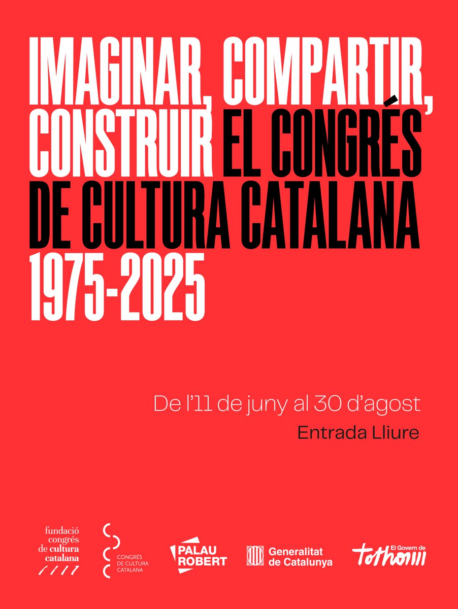 Nova exposició: “Imaginar, compartir, construir. El Congrés de Cultura Catalana, 1975-2025” revisita una de les mobilitzacions culturals més potents dels Països Catalans i connecta aquell impuls amb els grans reptes d’avui.

📅 Fins al 30 d’agost

<a href="/quepo_org/">Quepo</a> <a href="/FundacioCCC/">Fundació Congrés de Cultura Catalana</a>