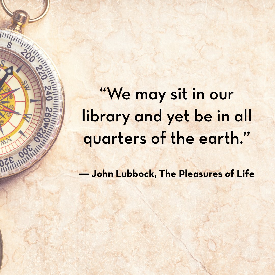 TweetFLAlibrary's tweet photo. βWe may sit in our library and yet be in all quarters of the world.β
β John Lubbock
ππβ₯οΈ
#FloridaLibraries https://t.co/aU7ryYOtV0