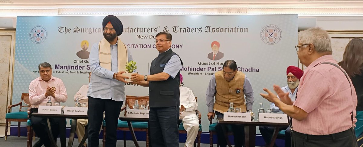 Rajiv Nath (@rojernath) on Twitter photo The Surgical Manufacturer & Trader Association of Bhagirath Place (SMTA) , Delhi, SMTA event lead by President Shri Rajesh Sawhney n Shri Ramesh Bhasin Chairman, pitching for a #MedicalDevices Park for Delhi , to Delhi Minister of Industry <a href="/mssirsa/">Manjinder Singh Sirsa</a> Sardar Manjinder Singh Sirsa The Surgical Manufacturer & Trader Association of Bhagirath Place (SMTA) , Delhi, SMTA event lead by President Shri Rajesh Sawhney n Shri Ramesh Bhasin Chairman, pitching for a #MedicalDevices Park for Delhi , to Delhi Minister of Industry <a href="/mssirsa/">Manjinder Singh Sirsa</a> Sardar Manjinder Singh Sirsa