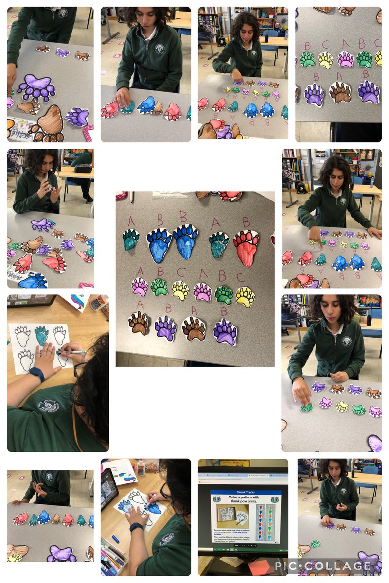 LipoMigena's tweet image. 👀 at RAISE Ss creative challenge. Can you guess the patterns they created with skunk🦨 paws 🐾? Remember, “Math doesn’t stink… and I should know!” @DP_math #DPSkunkDay2025 #mathplay4all #mathisfun