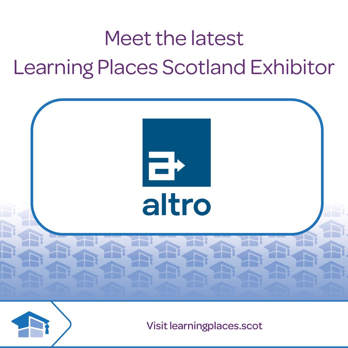📣 Meet Altro at Learning Places Scotland 2025! 📣

We're pleased to welcome Altro as an exhibitor at Learning Places Scotland 2025.

Visit them at Stand 313 to explore their latest innovations in flooring and wall solutions designed for the education sector.

@altroflooring