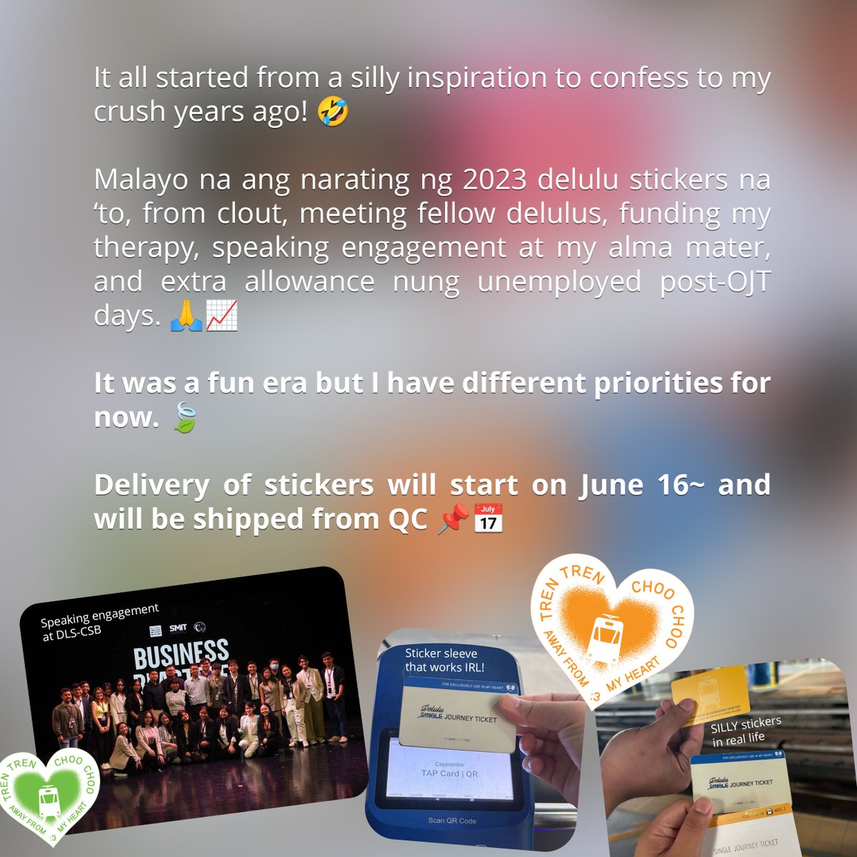 lestorts's tweet photo. I started working 9-to-5 a few months after graduating in 2023. I miss making silly stickers and meeting fellow creatives at events (esp sa escolta art markets! I miss).

Salamat uli sa suporta! Eto na, may clearance sale na, may side chika pa!? 🤓 https://t.co/dlEDTZ7EgB