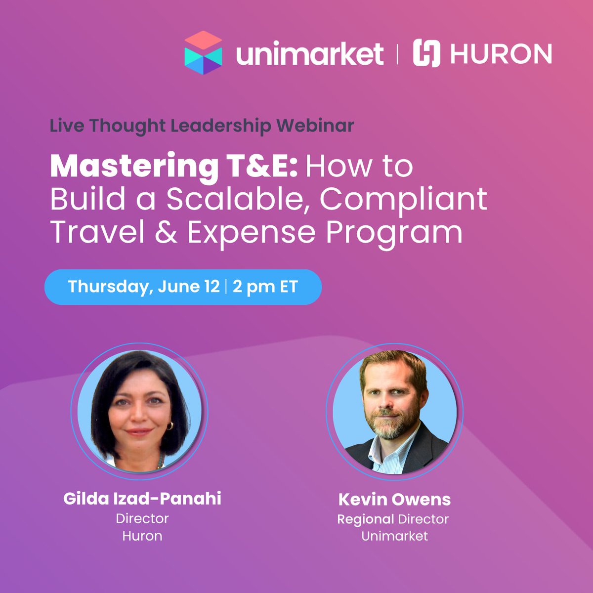 🎥 Happening this week: Mastering T&amp;E with Unimarket + <a href="/Huron/">Huron</a>
Learn how to build a scalable, compliant Travel &amp; Expense program that supports compliance, cost control &amp; adoption. 🔗 hubs.li/Q03rskFp0

#ExpenseManagement #HigherEdProcurement #SourceToPay #Unimarke
