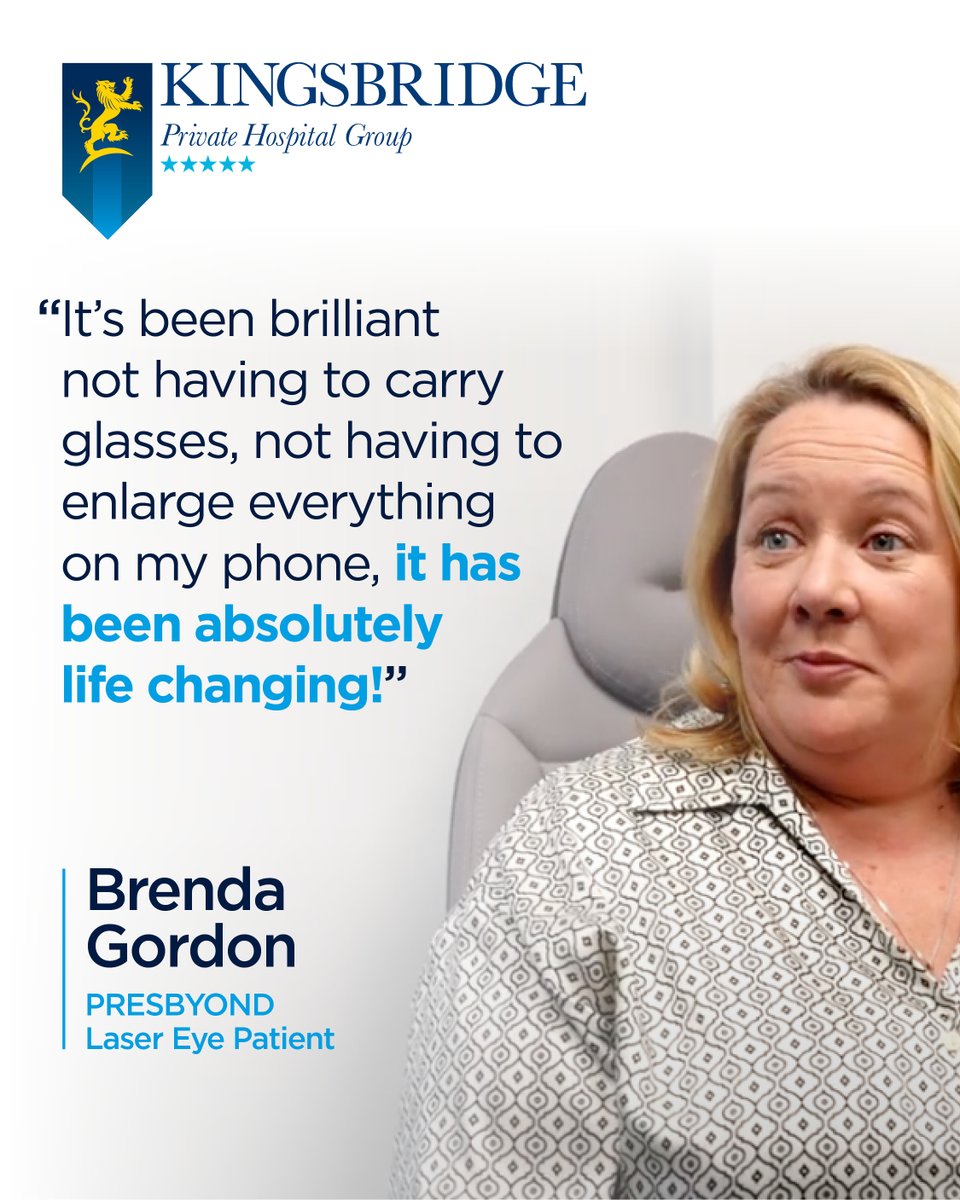 Life-changing clarity! 👀

PRESBYOND is the gold standard form of age-related farsightedness correction. Giving Brenda back her near and distance focus, and sharp vision everywhere in between!

Learn more or book your FREE virtual consultation at kingsbridgeeyeclinic.com