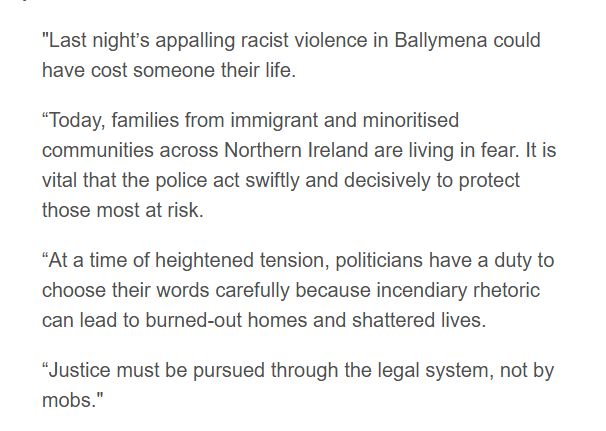 Northern Ireland: Amnesty condemns 'appalling racist violence' in Ballymena  amnesty.org.uk/press-releases…