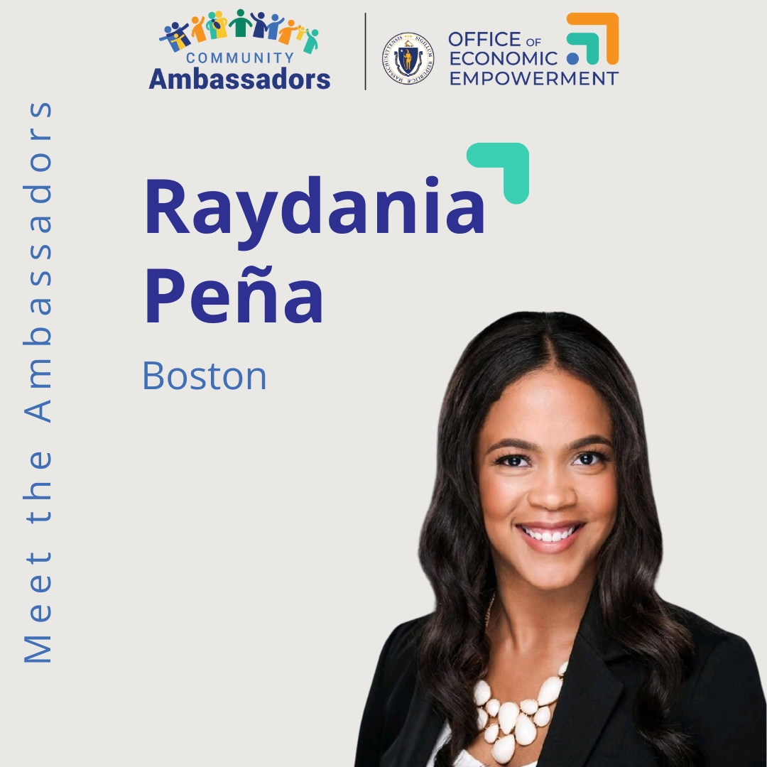 Today we’re highlighting returning Community Ambassador Raydania Pena, who’s representing Boston’s Roslindale, Jamaica Plain, Hyde Park, and Roxbury neighborhoods. 

Read our interview with Raydania to learn more: linkedin.com/pulse/meet-amb… #CommunityAmbassador #treasurymass
