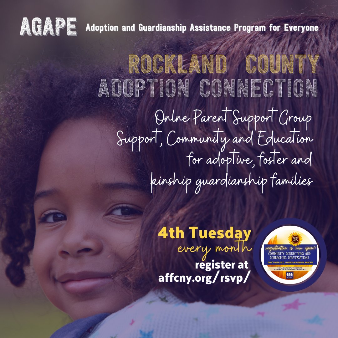 It's tonight! AGAPE and Kinship (KCSP) Caregiver Connection LIVE! for Putnam and Rockland Counties - mailchi.mp/affcny/putnam-…