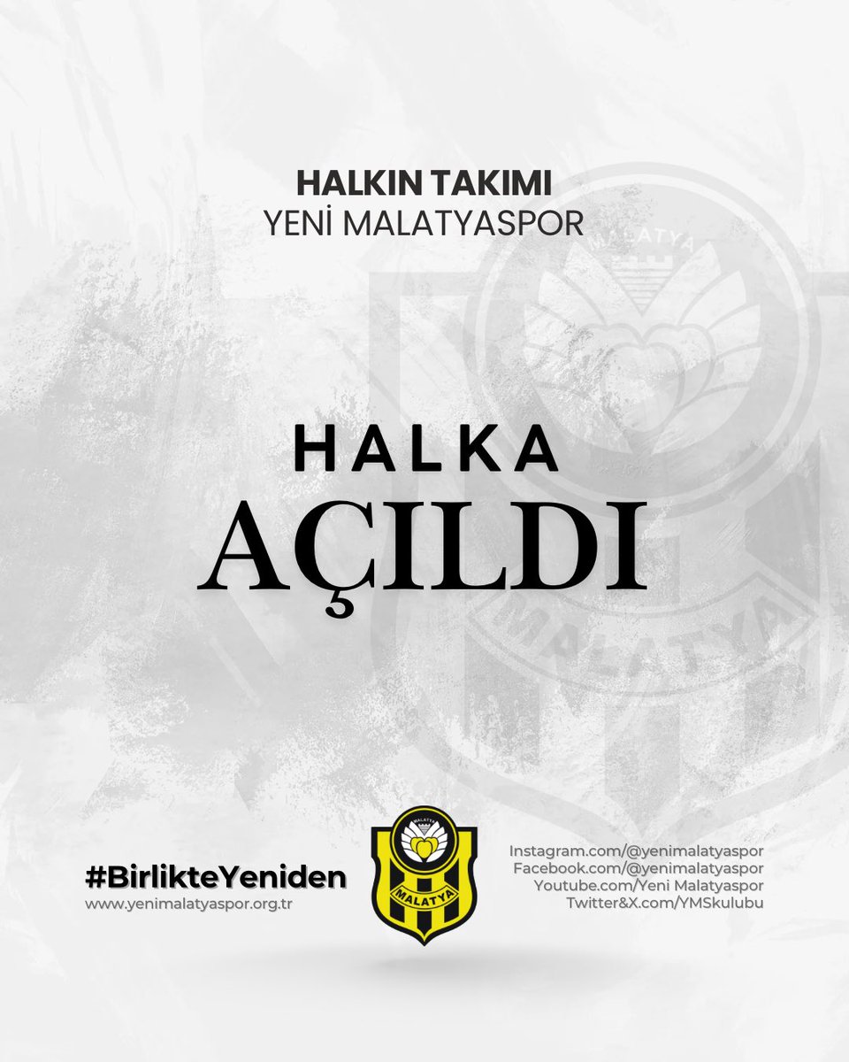 YMSkulubu's tweet photo. Hedef 50 bin Üye, Taraftarımızın Desteği ile Bir Sonraki Kongremiz Stadda Olacaktır.

📬 Üyelik başvurusu yapmak isteyen tüm taraftarlarımız:
uyelik@yenimalatyaspor.net adresine kimlik bilgileri ve iletişim bilgileriyle birlikte başvuruda bulunabilirler.

#BirlikteYeniden https://t.co/4SdI2HgBlh