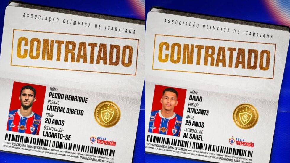 Itabaiana anuncia duas contratações para a sequência da Série C.