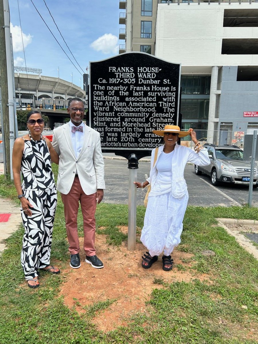 Shout out to Mecklenburg County Historic Landmarks Commission for highlighting, "The Franks House" which  is a rare surviving artifact of the thriving Black community that once existed in Third Ward. #mark4meck #mark4thepeople #MARKingProgress #makingamark