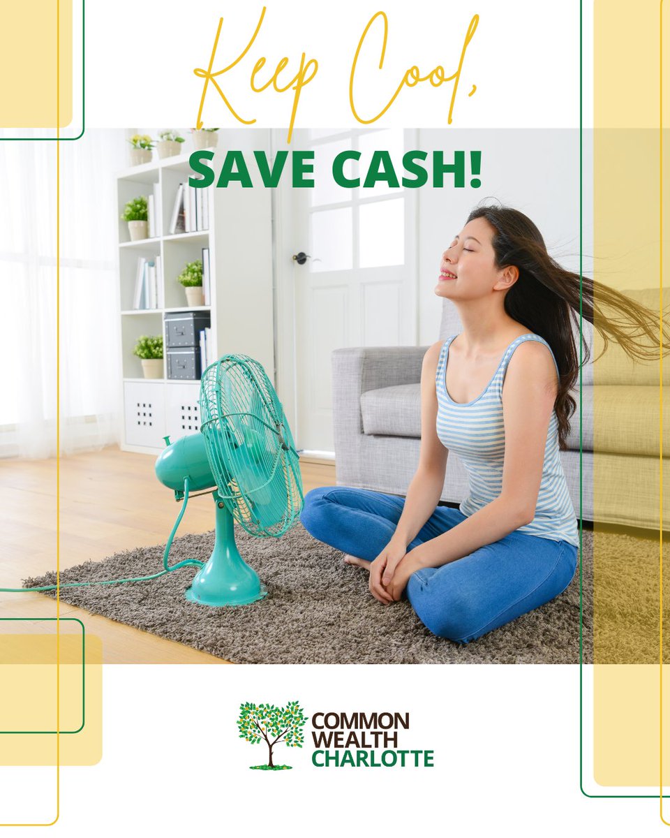 High temps = high bills? Not if you’re smart about it. 💡
- Quick summer energy-saving tips:
- Use fans
- Run appliances at night
- Raise thermostat when away
- Close blinds during peak sun

Save money. Reach your goals. 
👉 commonwealthcharlotte.org

#SummerSavings #EnergySmart