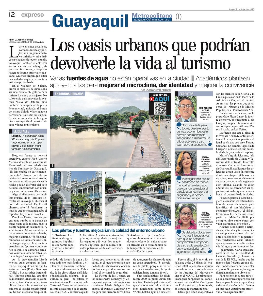 Espol-Facultad de Ciencias Sociales y Humanísticas (@fcshespol) on Twitter photo #Turismo #Opinión
Para Diario Expreso nuestra docente e investigadora <a href="/cricaurt/">Carla Ricaurte Quijano</a> opina sobre el uso que puede darse a las piletas de la ciudad, con un enfoque turístico y recreacional. #Turismo #Opinión
Para Diario Expreso nuestra docente e investigadora <a href="/cricaurt/">Carla Ricaurte Quijano</a> opina sobre el uso que puede darse a las piletas de la ciudad, con un enfoque turístico y recreacional.