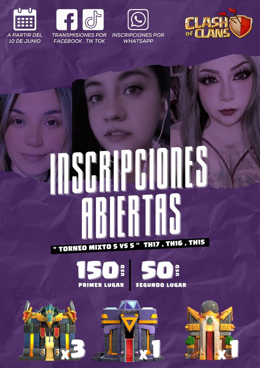 La Comadre (@lacomad26192399) on Twitter photo Tenemos inscripciónes abiertas por WhatsApp así que los invitamos a inscribir a su equipo🔴🔴 chat.whatsapp.com/G3F52XOY0cN9dQ…
Recuerden todo lo relacionado al torneo está ahí.
Sean bienvenidos clasheros
#ClashOfClans <a href="/CaptainSelegna/">❥・𝕮𝖆𝖕𝖙𝖆𝖎𝖓 𝕾𝖊𝖑𝖊𝖌𝖓𝖆 1010・❥</a> <a href="/CaptainSelegna/">❥・𝕮𝖆𝖕𝖙𝖆𝖎𝖓 𝕾𝖊𝖑𝖊𝖌𝖓𝖆 1010・❥</a> <a href="/SandraCoC1/">SaNdY ☠️ La Mexicana🇲🇽🖤🍉</a> Tenemos inscripciónes abiertas por WhatsApp así que los invitamos a inscribir a su equipo🔴🔴 chat.whatsapp.com/G3F52XOY0cN9dQ…
Recuerden todo lo relacionado al torneo está ahí.
Sean bienvenidos clasheros
#ClashOfClans <a href="/CaptainSelegna/">❥・𝕮𝖆𝖕𝖙𝖆𝖎𝖓 𝕾𝖊𝖑𝖊𝖌𝖓𝖆 1010・❥</a> <a href="/CaptainSelegna/">❥・𝕮𝖆𝖕𝖙𝖆𝖎𝖓 𝕾𝖊𝖑𝖊𝖌𝖓𝖆 1010・❥</a> <a href="/SandraCoC1/">SaNdY ☠️ La Mexicana🇲🇽🖤🍉</a>