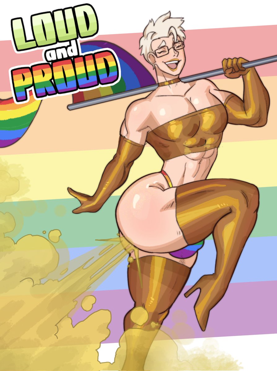 Bo gets Loud and Proud to celebrate Pride Month! Look at him go~!

Happy Pride!

Art by <a href="/_ButterKnife_/">ButterKnife🔞</a>