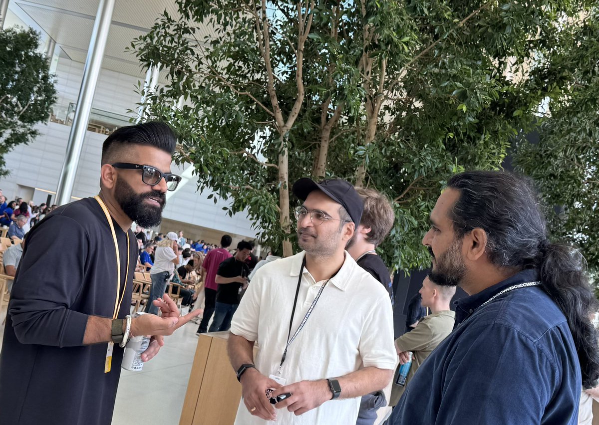 mithiljadhav's tweet photo. First time at Apple Park for #WWDC25 — and Day 1 was truly awesome!
From the Keynote to labs to meeting devs from around the world — pure inspiration.
Grateful and excited for what’s ahead!

#WWDC25 #Apple #ApplePark https://t.co/J9KAg5drjl