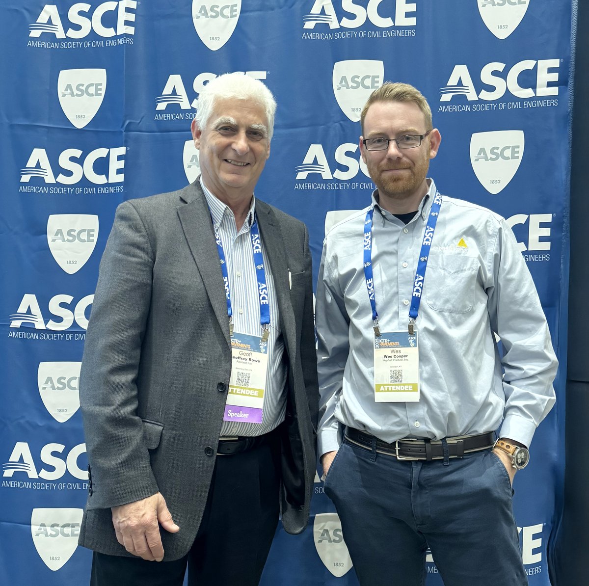 Asphalt Institute's Wes Cooper and Jhony Habbouche are representing us at the American Society of Civil Engineers (ASCE) International Conference on Transportation &amp; Development in Glendale, AZ, this week. Both are presenting on several research topics.