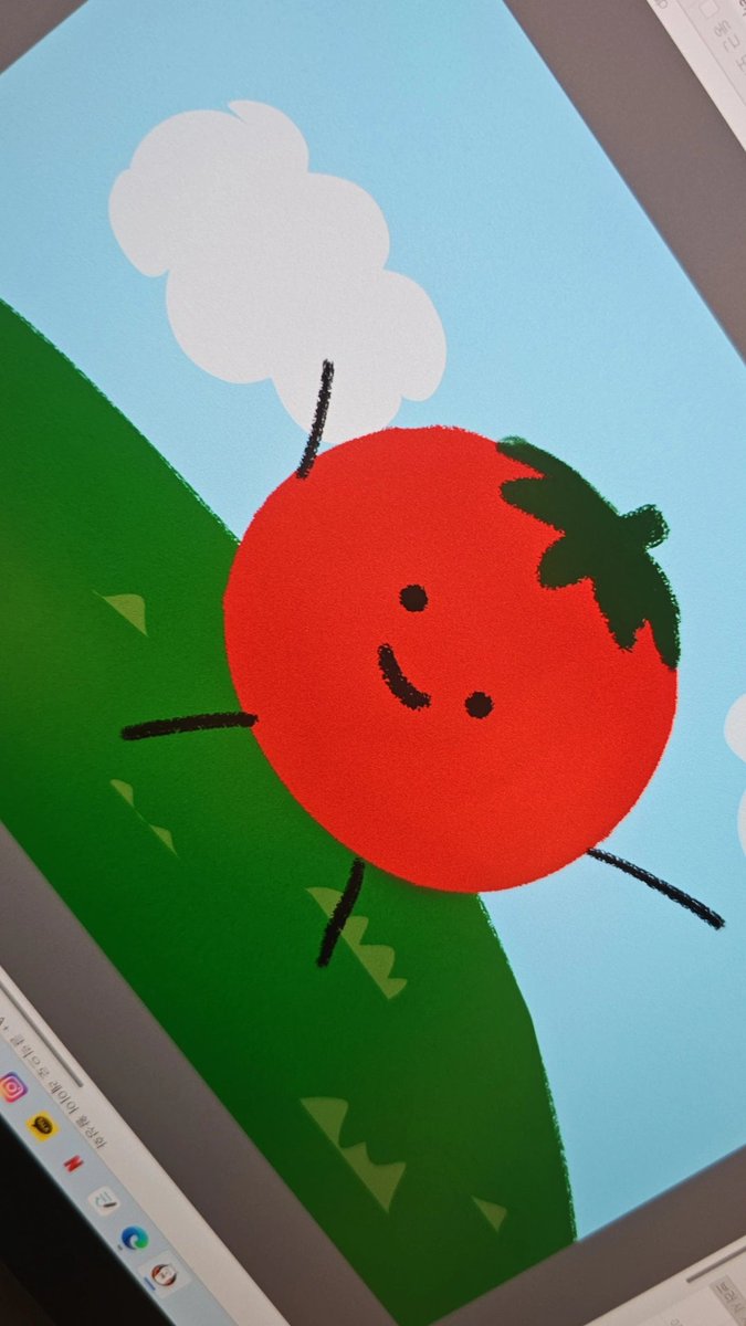 yebin_195's tweet photo. 오랜만에 그림 토마토

#토미토 #취미 #그림 https://t.co/vxQpHCOOqi