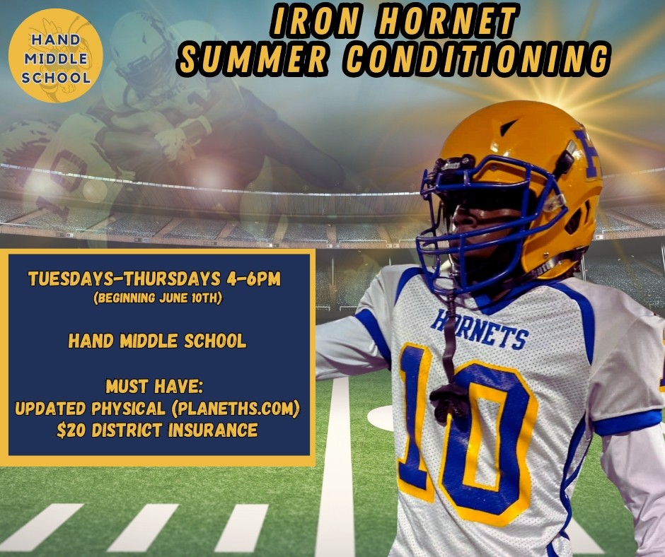 Hand Middle School (@handmiddlesc) on Twitter photo Please see the information regarding football conditioning. For any questions or concerns, feel free to email Coach Davis at bruce.davis@richlandone.org Please see the information regarding football conditioning. For any questions or concerns, feel free to email Coach Davis at bruce.davis@richlandone.org