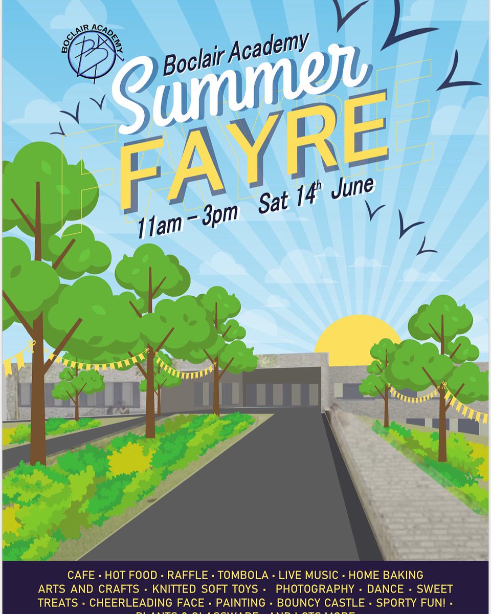 Looking forward to seeing you all at our Summer Fayre on Saturday between 11 am and 3 pm. Lots of fun for all the family and lots of lovely treats to eat. All proceeds go to supporting school activities throughout the year🍦☀️🍔 🎶