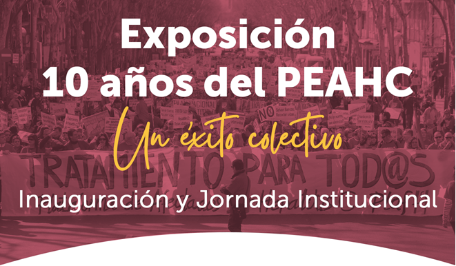 Exposición '10 años del #PEAHC: un éxito colectivo'. 
2 de julio.

Jornada institucional que tendrá lugar en <a href="/Congreso_Es/">Congreso</a> y en la que intervendrá en la mesa de debate "Lo que el PEAHC nos ha enseñado sobre el trabajo en equipo" el presidente de la #SESP el Dr.  Antón Basanta.