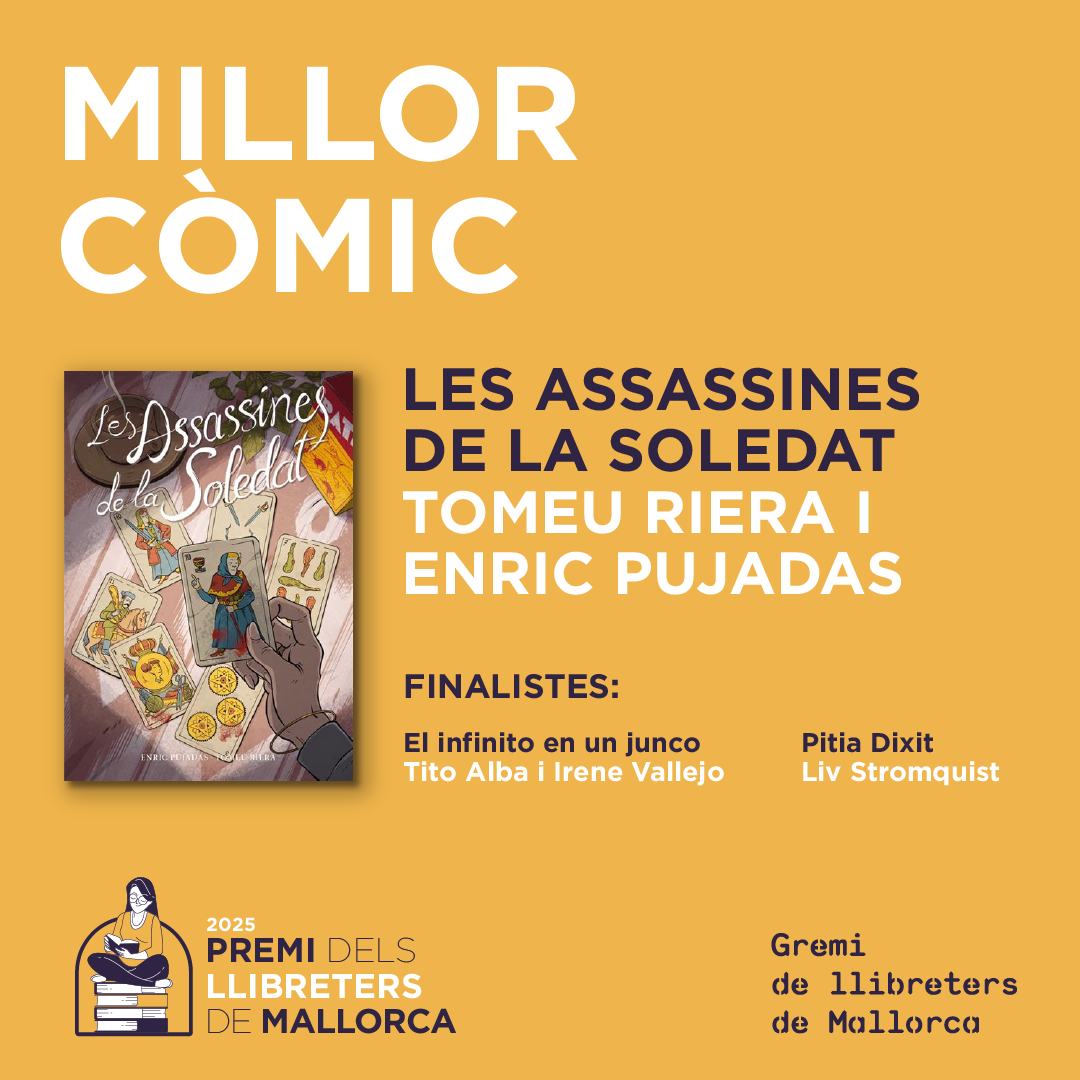 Este año los premiso que da el Gremio de Libreros de Mallorca en la Feria del Libro de Palma han añadido una categoría de cómic. ¡Y hemos ganado!🥳🥳🥳
<a href="/DolmenEditorial/">Dolmen Editorial</a>
