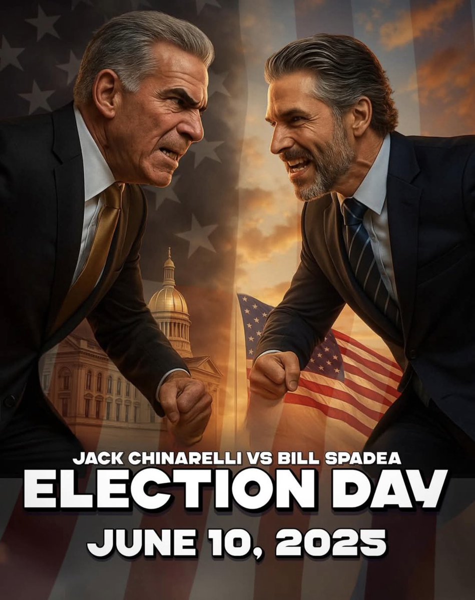 Sebastian Criscito🇺🇸 (@sebas_the_crab3) on Twitter photo It’s Election Day New Jersey.
Today we will decide what direction our state will head in for the foreseeable future…
<a href="/Jack4NJ/">Jack Ciattarelli</a> vs. <a href="/BillSpadea/">Bill Spadea</a>
RINOs vs. MAGA
Establishment vs. Grassroots
Trenton Swamp vs. America First
Lobbyists vs. WE THE PEOPLE.
Polls close at 8pm. It’s Election Day New Jersey.
Today we will decide what direction our state will head in for the foreseeable future…
<a href="/Jack4NJ/">Jack Ciattarelli</a> vs. <a href="/BillSpadea/">Bill Spadea</a>
RINOs vs. MAGA
Establishment vs. Grassroots
Trenton Swamp vs. America First
Lobbyists vs. WE THE PEOPLE.
Polls close at 8pm.