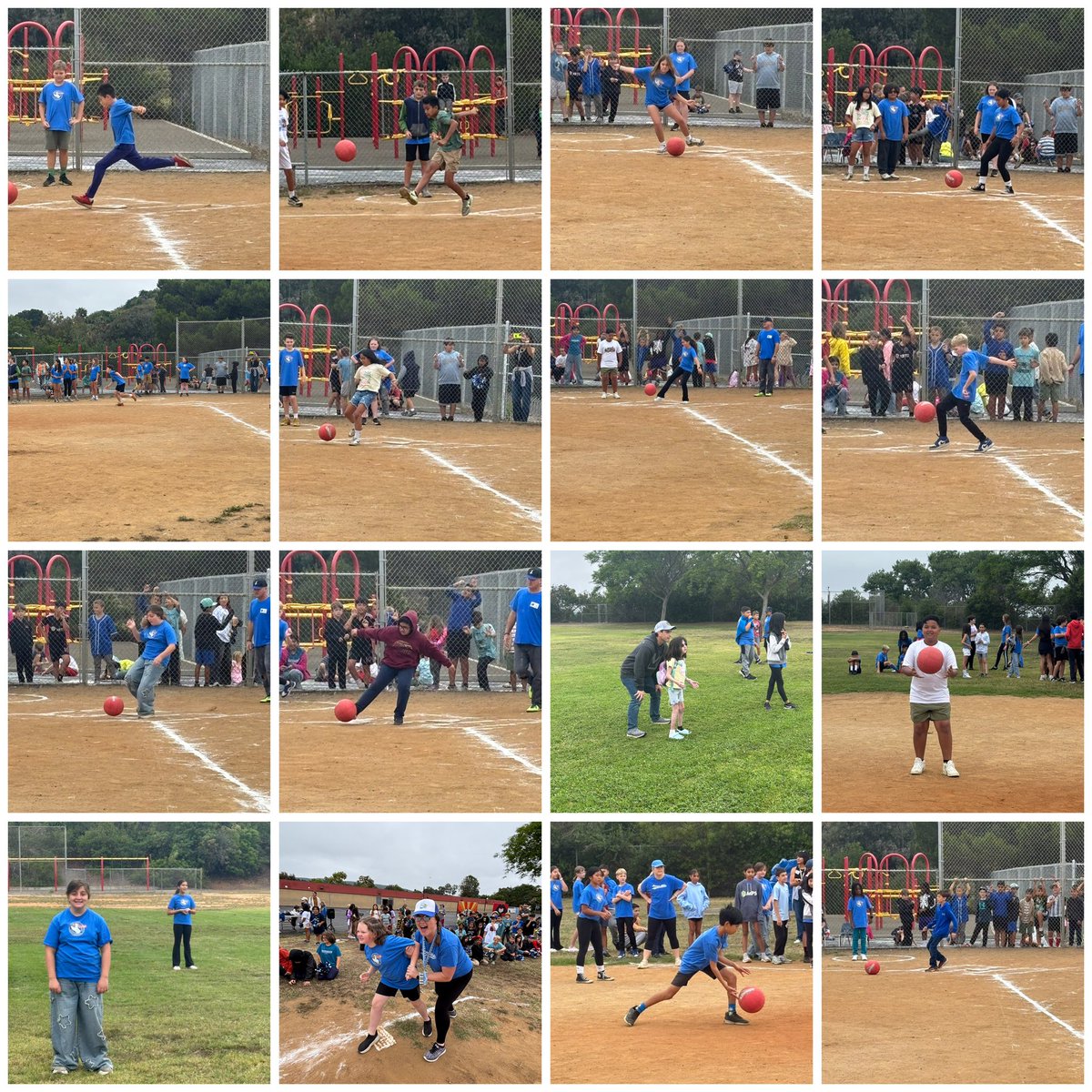 Always a fun day! We had our annual #SeagullStaff VS 5th grade #SuperSeagull kickball game. #SeagullSendoff #SeagullStyle #SeagullSports #SeagullsSoarTogether 💙<a href="/SunsetHillsES/">SunsetHillsElementary</a>