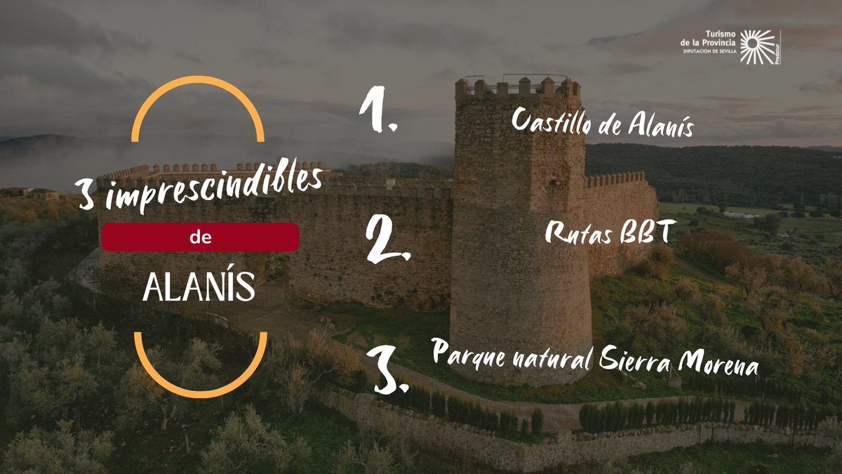 📍Los tres imprescindibles que no te puedes perder de Alanís, encontrarás su castillo, las rutas BBT y su gran parque natural de Sierra Morena!!