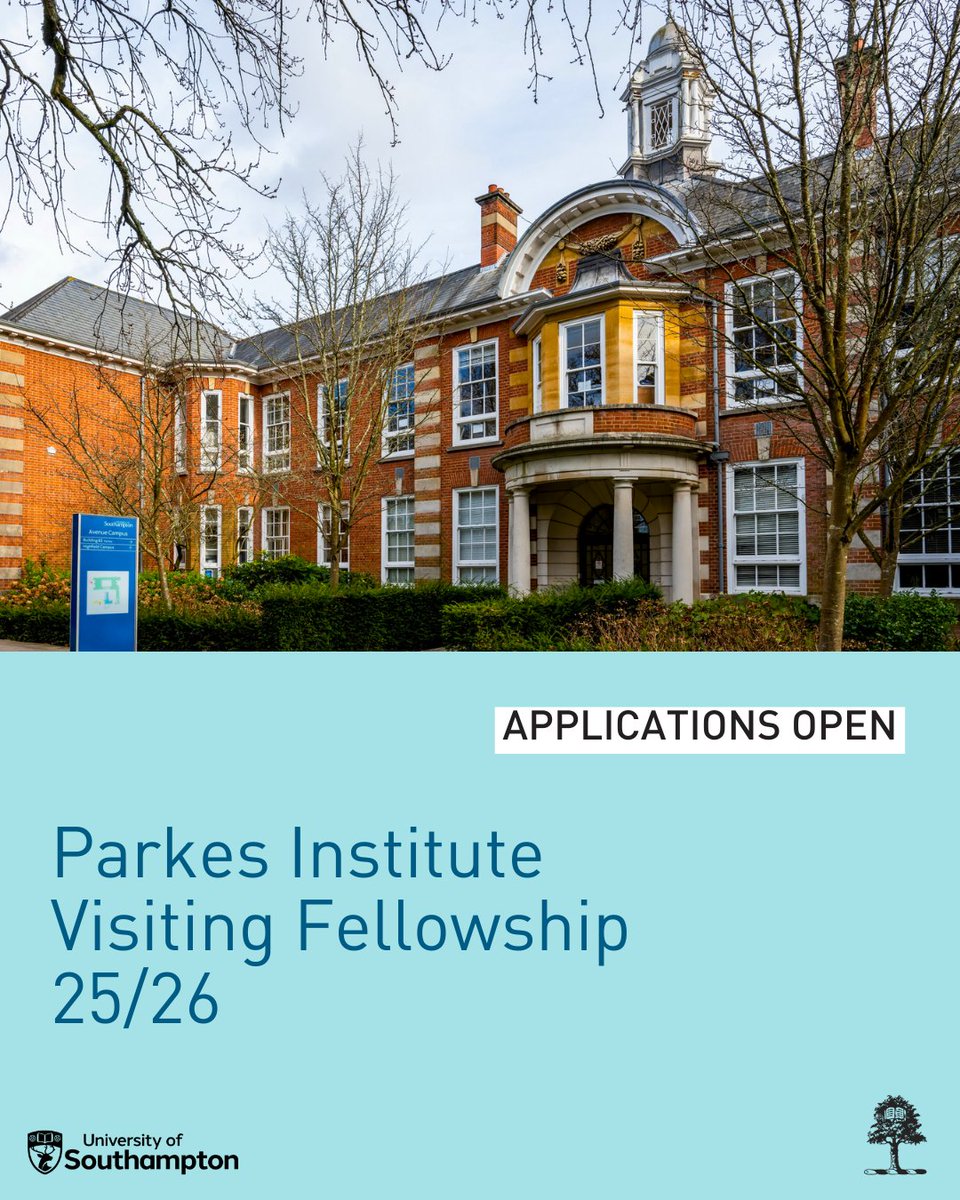 🚨Applications are now open for our Visiting Fellow programme🚨
Don't miss this opportunity to join us in Southampton for up to two months between October 2025 &amp; May 2026!
Deadline: Thursday 10 July 2025
➡southampton.ac.uk/.../visiting-f…