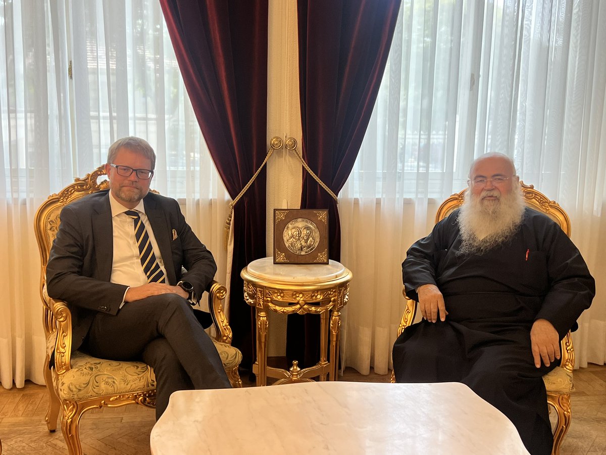 Office of RTCYPP (@rtcypp) on Twitter photo Ambassador of Sweden meets head of Church of Cyprus & discuss the #RTCYPP <a href="/SweAmbassadorCY/">Ambassador of Sweden to Cyprus</a> expressed his appreciation for the continued positive message of #ArchbishopGeorgios in support of the #Cyprus religious leaders dialogue for peace & cooperation. Full text on RTCYPP FB . Ambassador of Sweden meets head of Church of Cyprus & discuss the #RTCYPP <a href="/SweAmbassadorCY/">Ambassador of Sweden to Cyprus</a> expressed his appreciation for the continued positive message of #ArchbishopGeorgios in support of the #Cyprus religious leaders dialogue for peace & cooperation. Full text on RTCYPP FB .