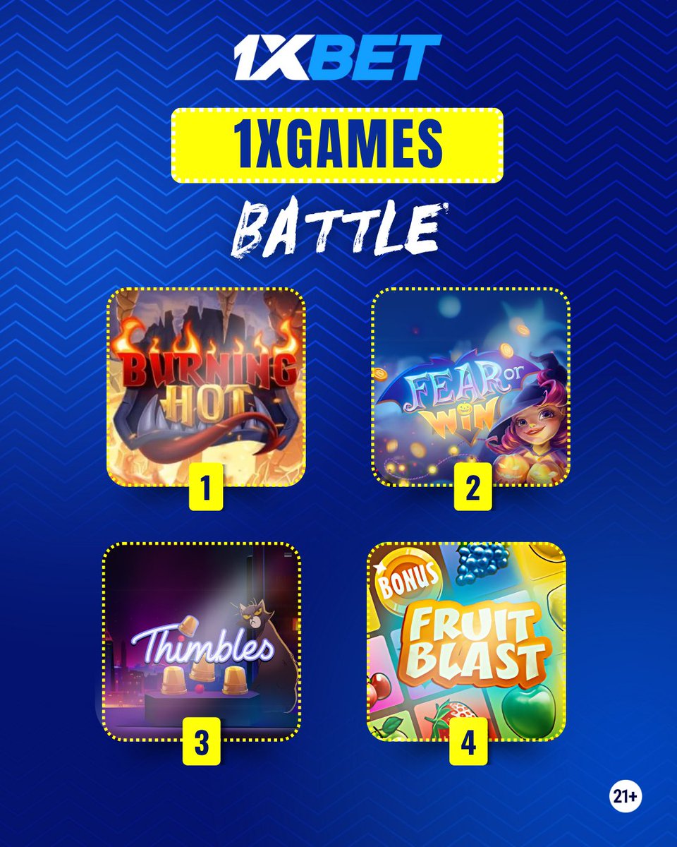 1xbet_eth's tweet photo. 🔥 1XGAMES BATTLE IS ON! 🔥
Which game rules your screen? Tap your pick and let the battle begin! ⚔️
Only the strongest vibes survive 💥
Drop your winner’s number below 👇
#1xGames #1xBet #GameBattle #YourGameYourChoice #1xFun https://t.co/qX024KFFEY