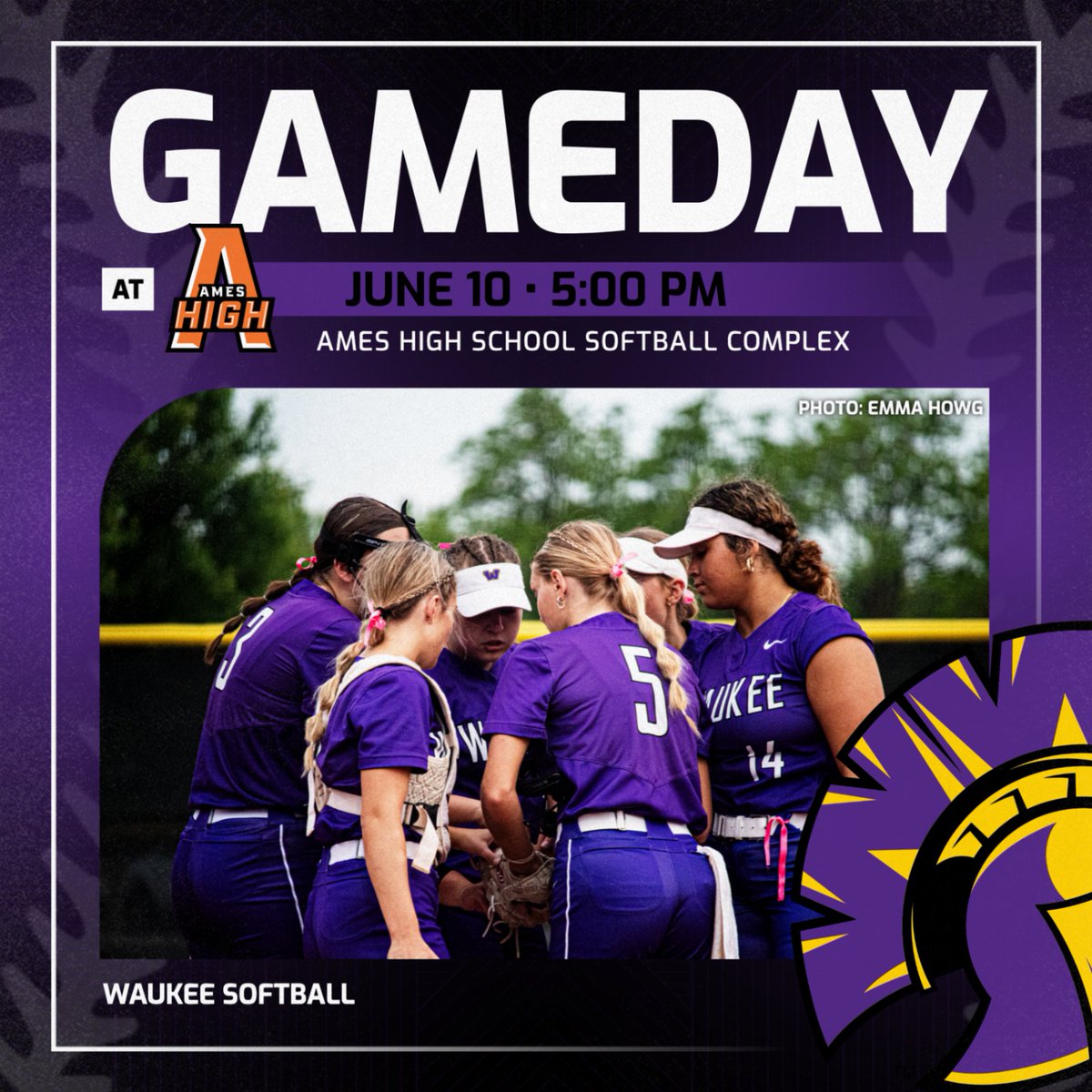Game Day!!! Waukee softball travels to Ames for a doubleheader! 🥎
🕔 Game 1: 5:00 PM
🎟️ Tickets: tickets.gobound.com/tickets/events…
#GoWarriors